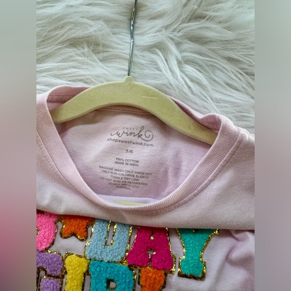 Sweet Wink Birthday Girl Patch T-Shirt size 5-6 - Picture 5 of 5